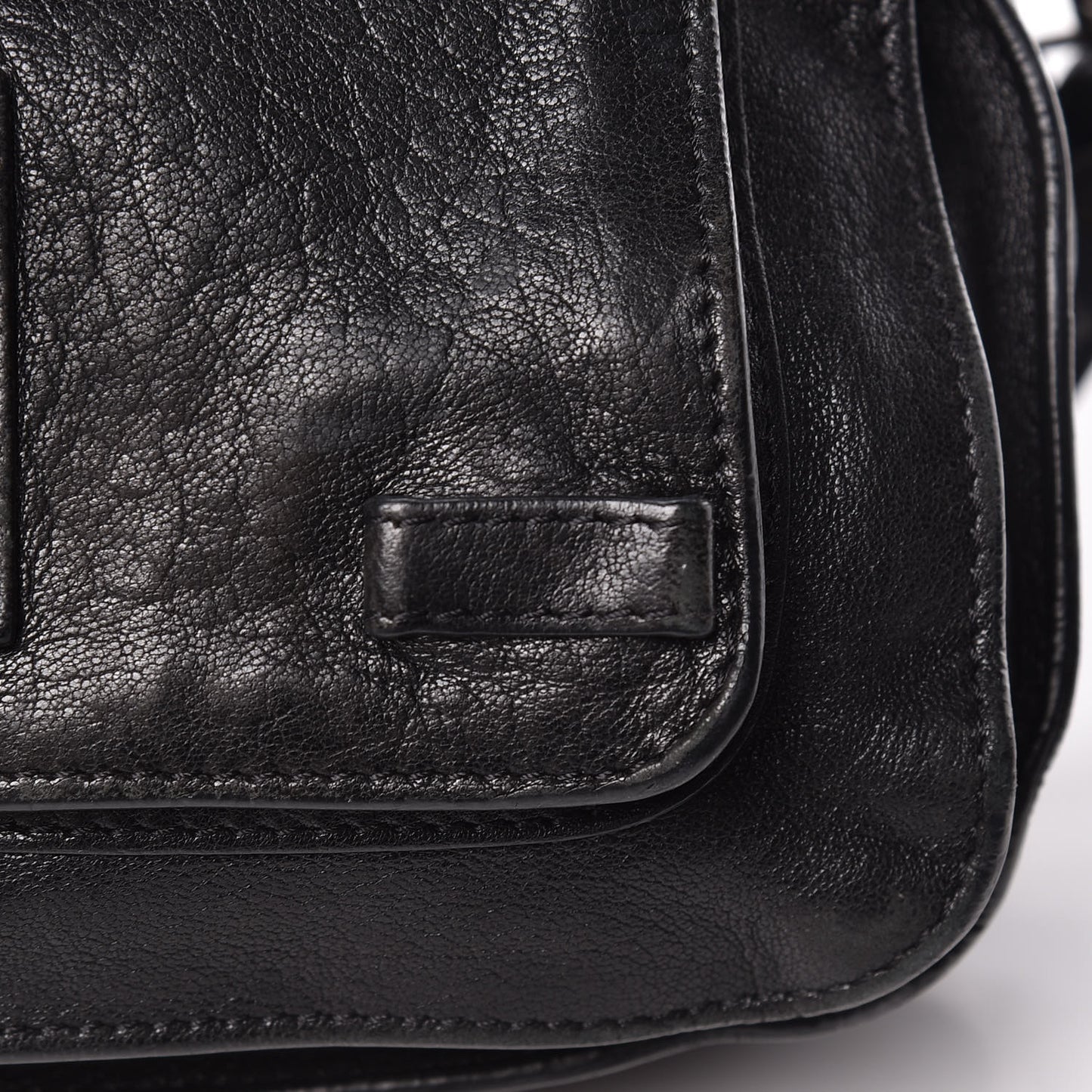 Lambskin PS1 Mini Pouch Messenger Black