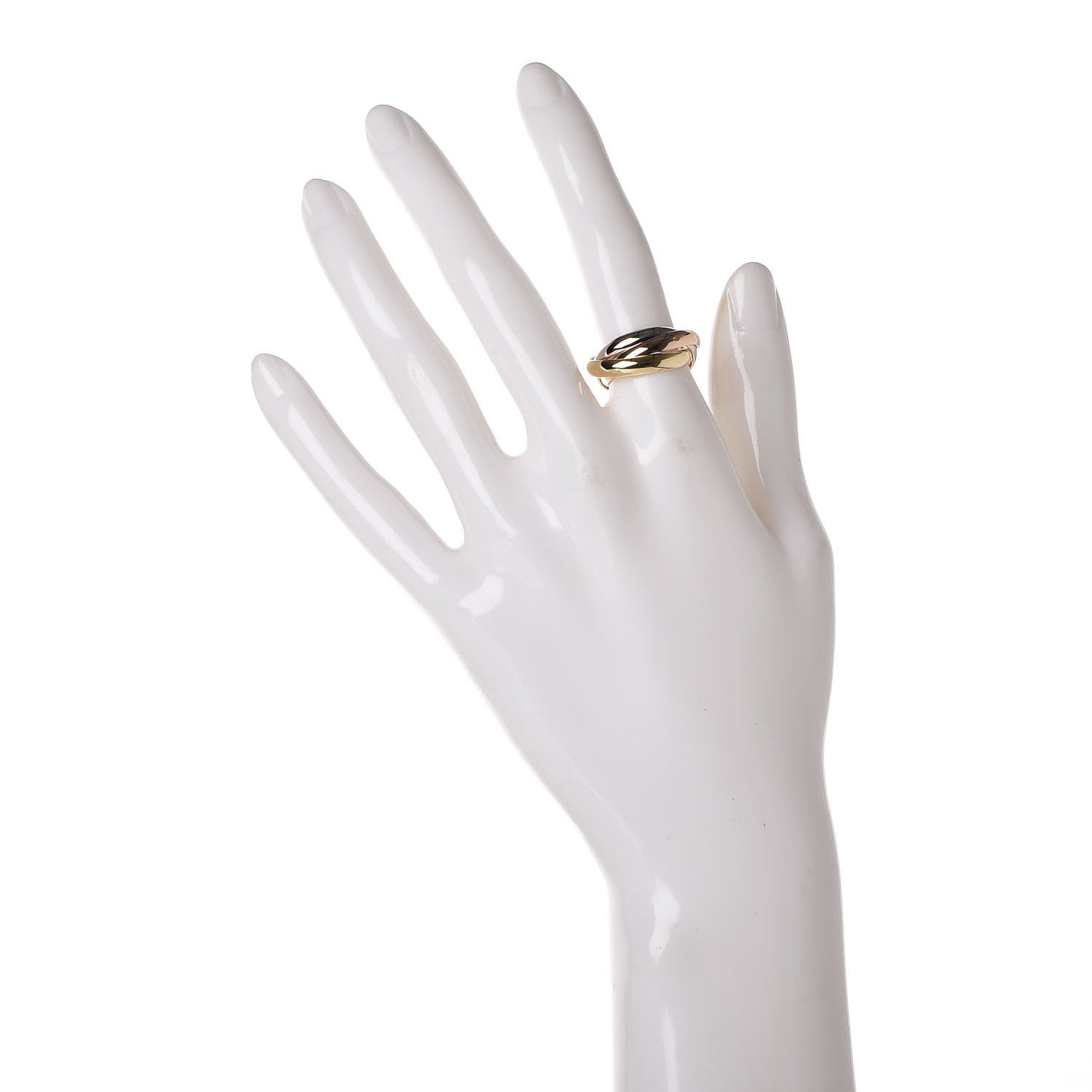 18K Pink Yellow White Gold Classic Les Must De Trinity Ring 53 6.25