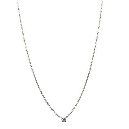 Cartier 18K Yellow Gold Diamond .25ct Solitaire 1895 Pendant Necklace 1 of 6