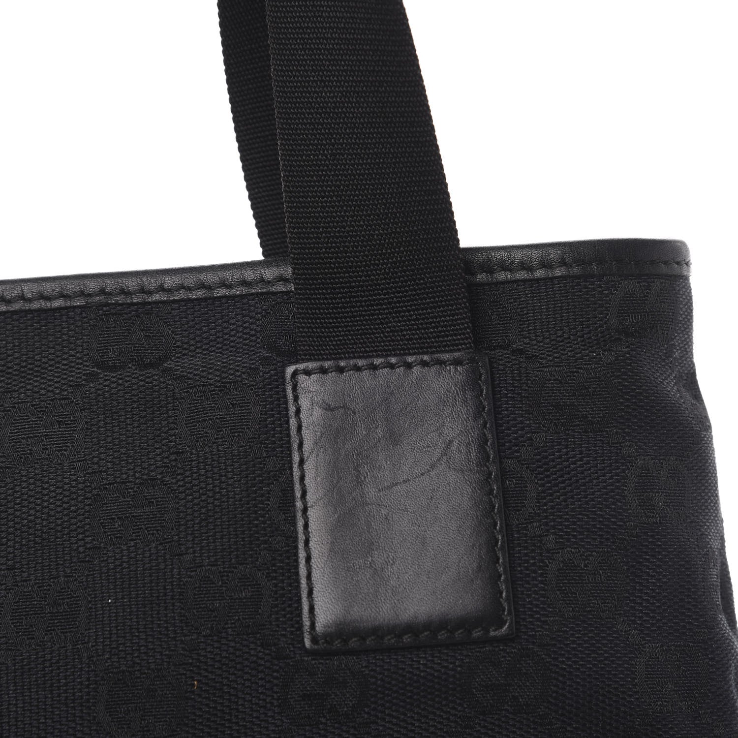Gucci Nylon Calfskin Large Tote Black 11 of 12
