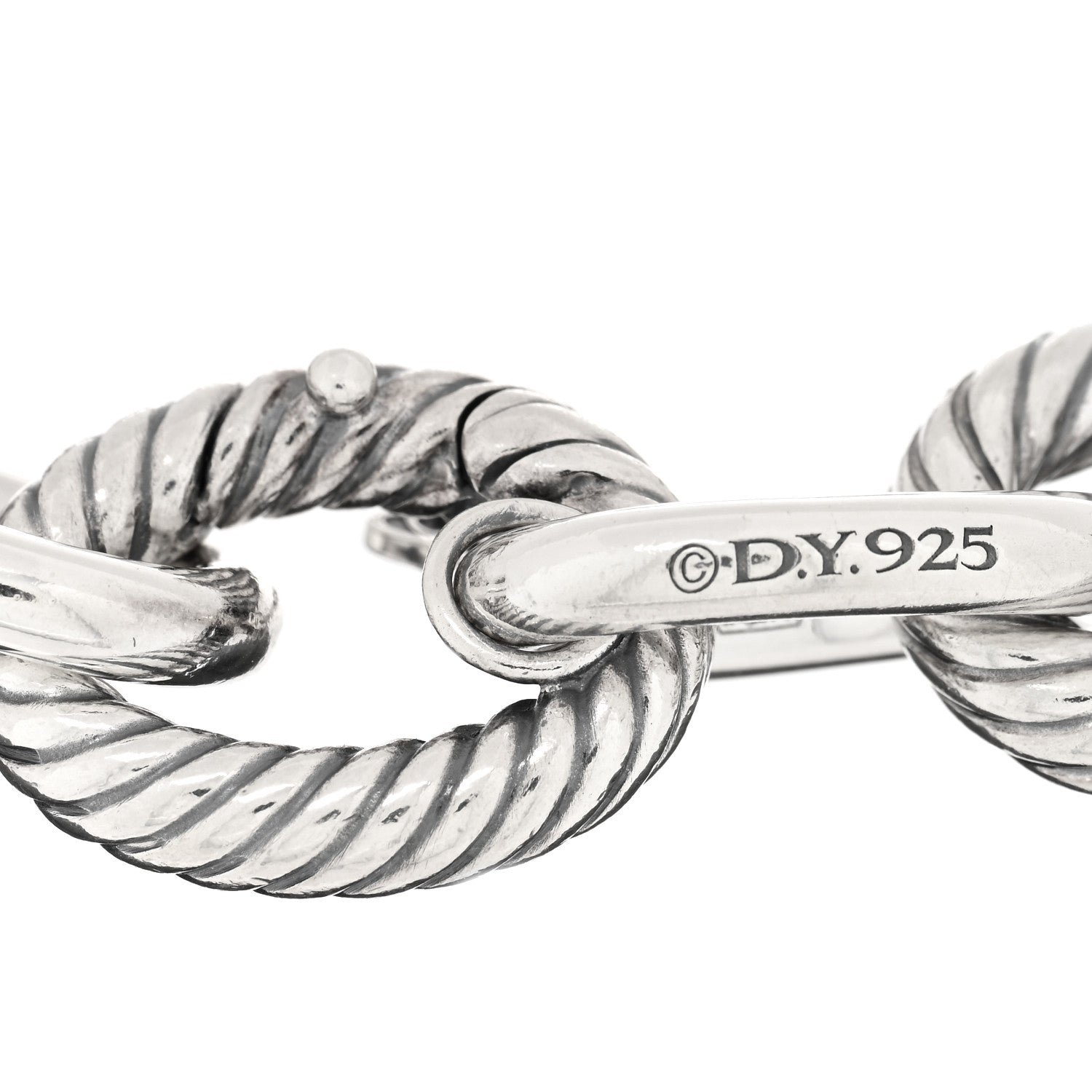 David Yurman Sterling Silver 17mm Extra Large Oval Link Bracelet 3 of 3