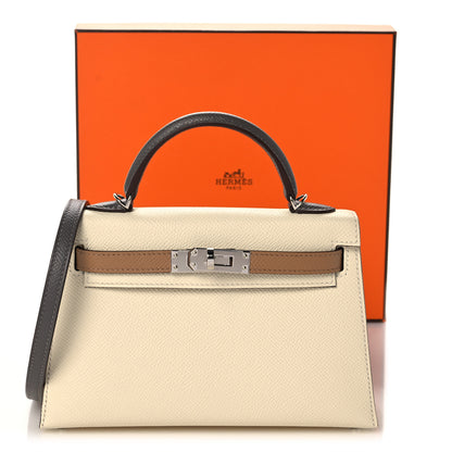 Hermes Epsom Mini Kelly Sellier 20 Nata Chai Gris Meyer 32 of 32