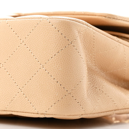 Chanel Caviar Quilted Medium Double Flap Beige 10 of 10