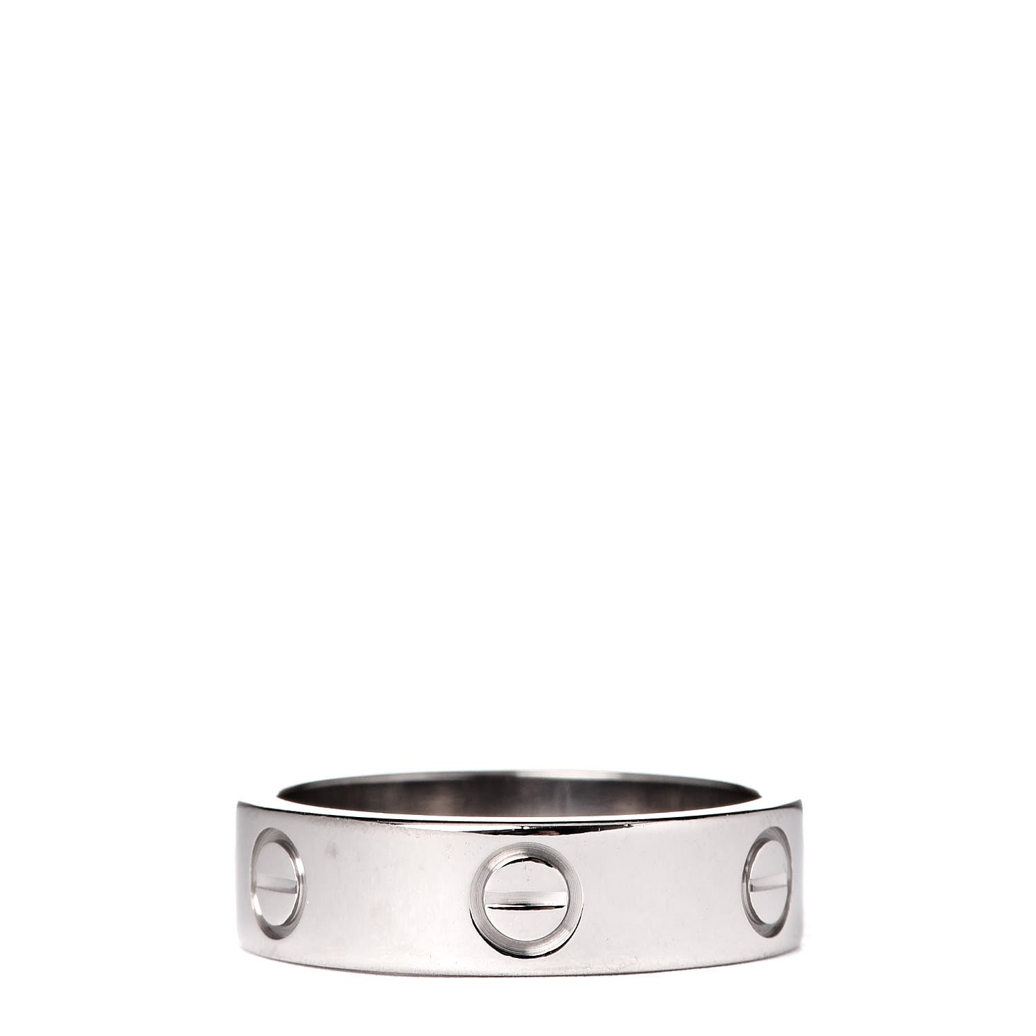 Cartier 18K White Gold 5.5mm LOVE Ring 55 7.25 3 of 4