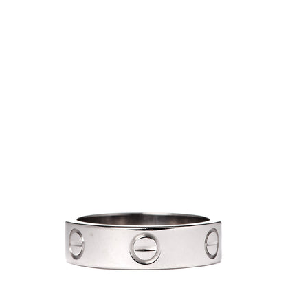 Cartier 18K White Gold 5.5mm LOVE Ring 55 7.25 3 of 4