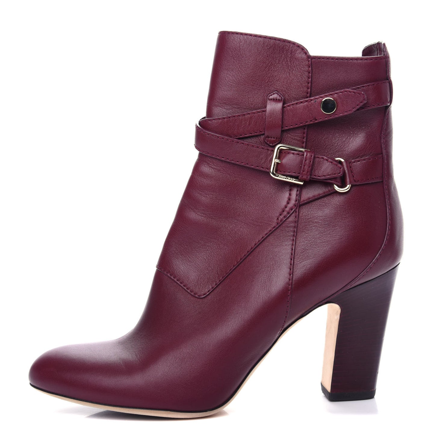 Calfskin Mitchell Buckle Bootie 40 Burgundy