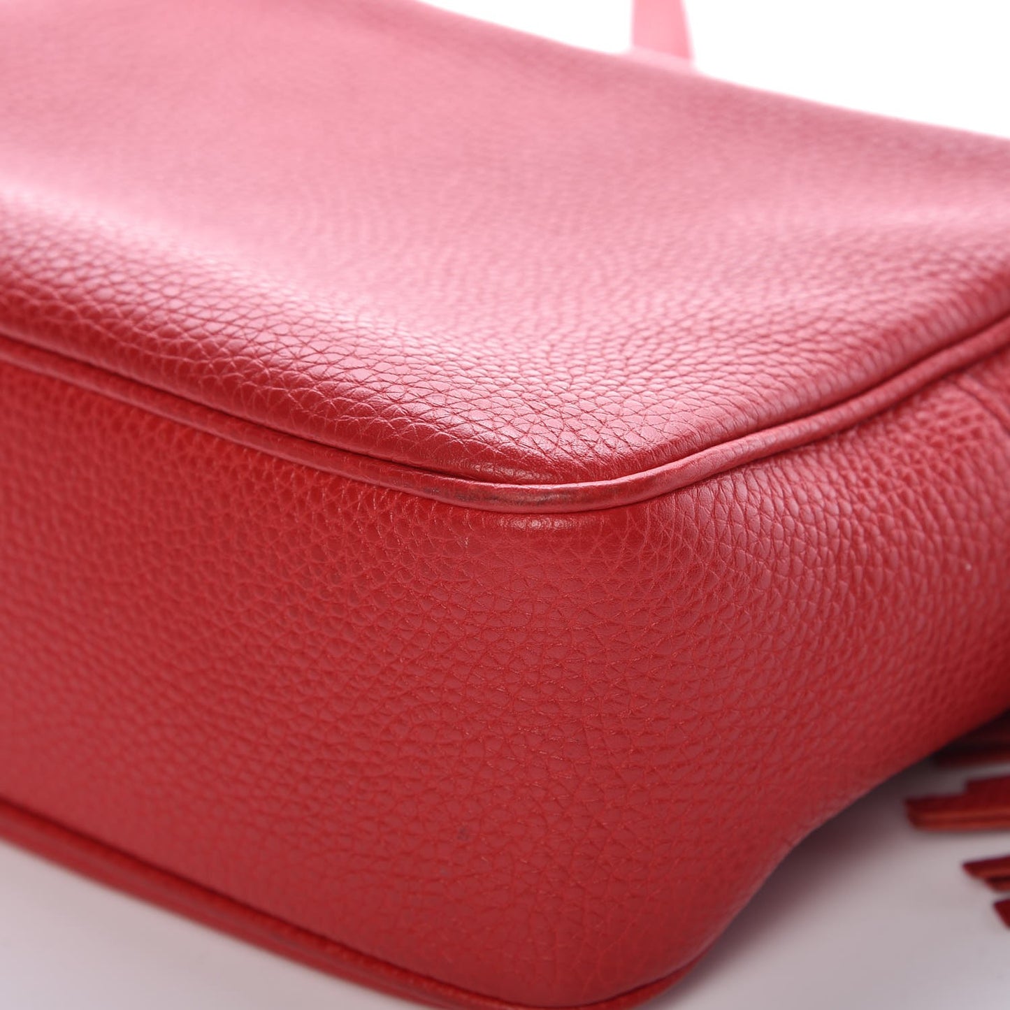 Pebbled Calfskin Small Soho Disco Bag Tabasco Red