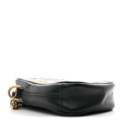 Gucci Calfskin Matelasse Mini GG Marmont Crossbody Bag Black 6 of 19