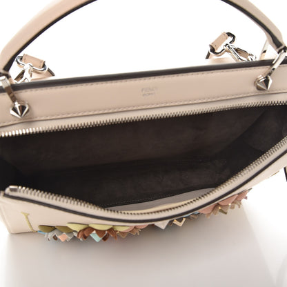 Fendi Vitello Baltico Flowerland Studded Dotcom Satchel Camelia Multicolor 5 of 12