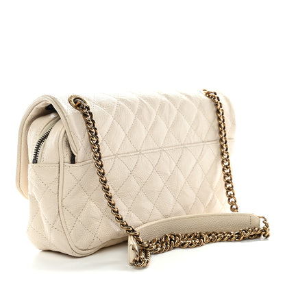 Chanel Crumpled Grained Calfskin Quilted Small Shiva Flap Beige 3 of 11