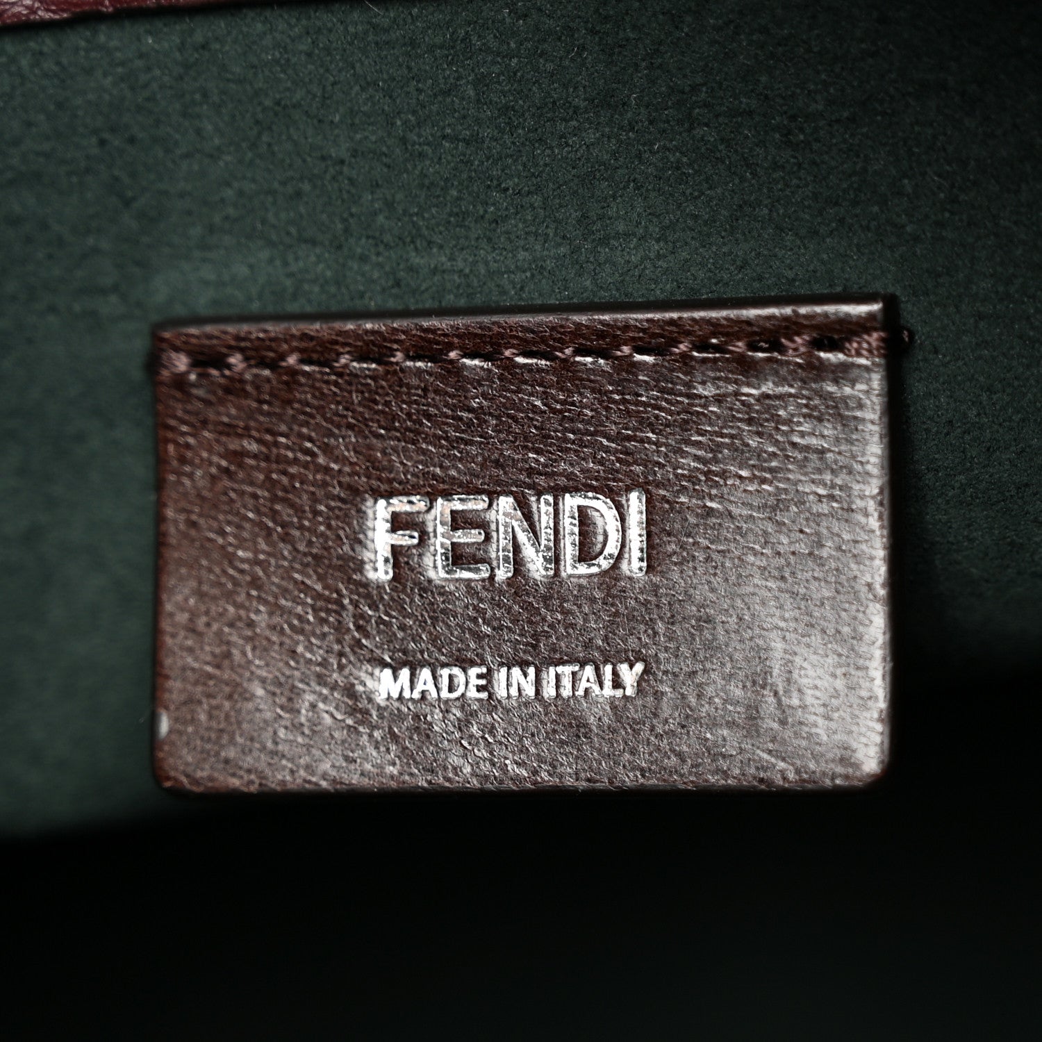 Fendi Cuoio Romano Peekaboo I SEE U Forty8 Satchel Granata 6 of 11