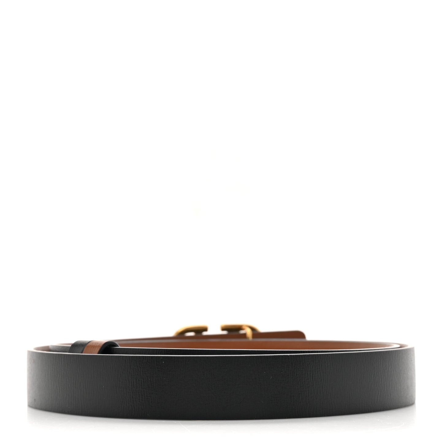 Glossy Calfskin VLogo Reversible Belt 90 36 Black Brown
