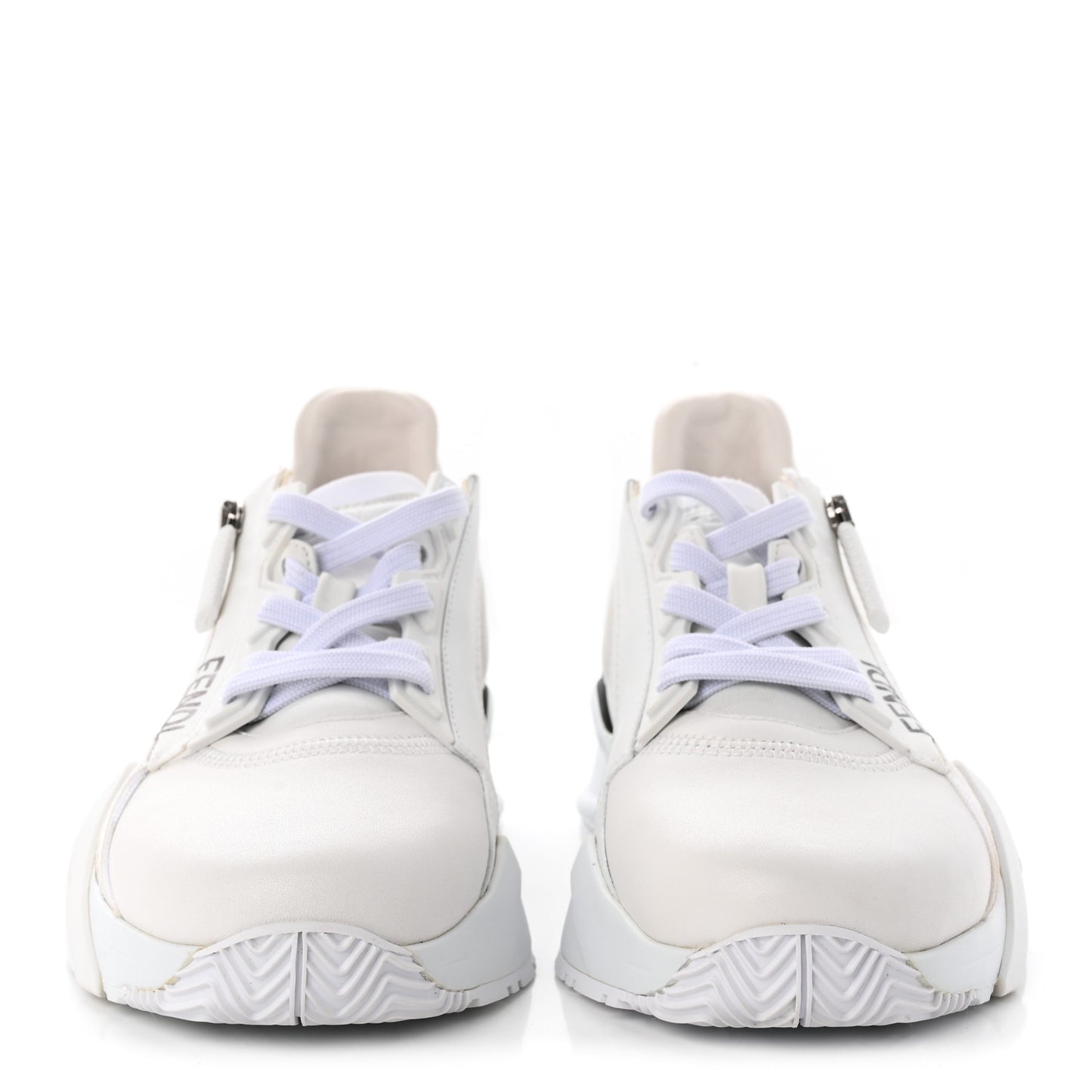 Vitello Womens Fendi Flow Low Top Sneakers 35 Ultra White