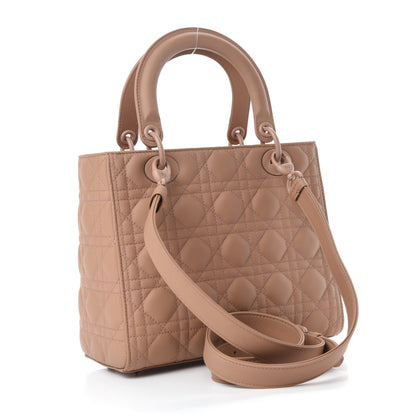 Christian Dior Ultra Matte Calfskin Cannage Medium Lady Dior Beige 3 of 10