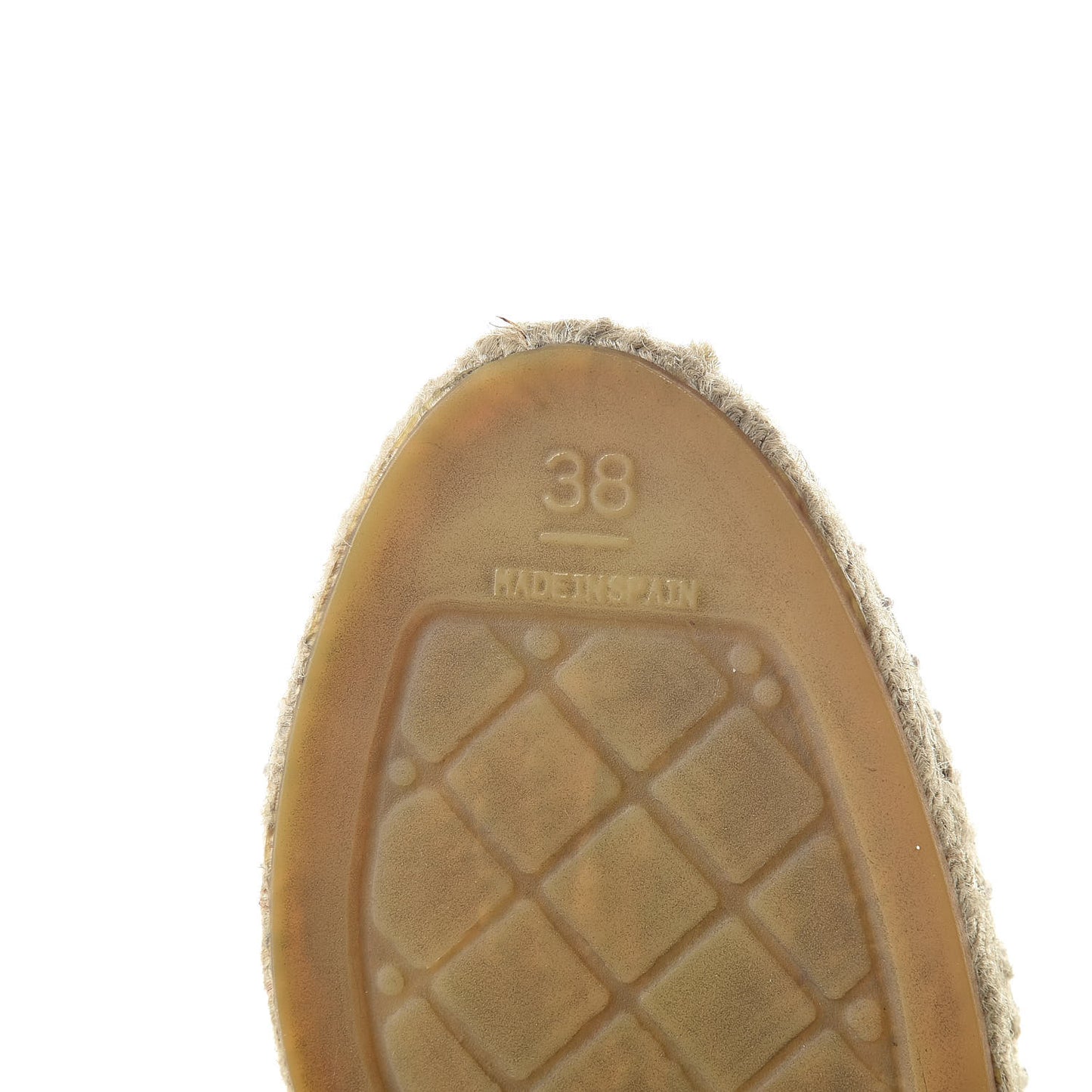 Lambskin CC Espadrilles 38 Beige Black