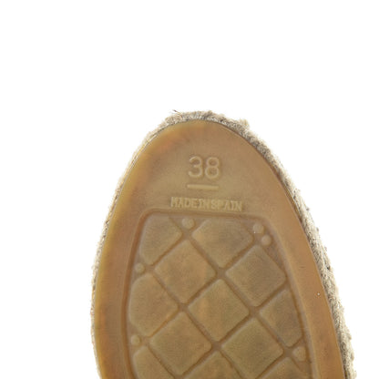 Chanel Lambskin CC Espadrilles 38 Beige Black 9 of 15