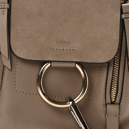 Chloe Suede Calfskin Mini Faye Backpack Motty Grey 8 of 10