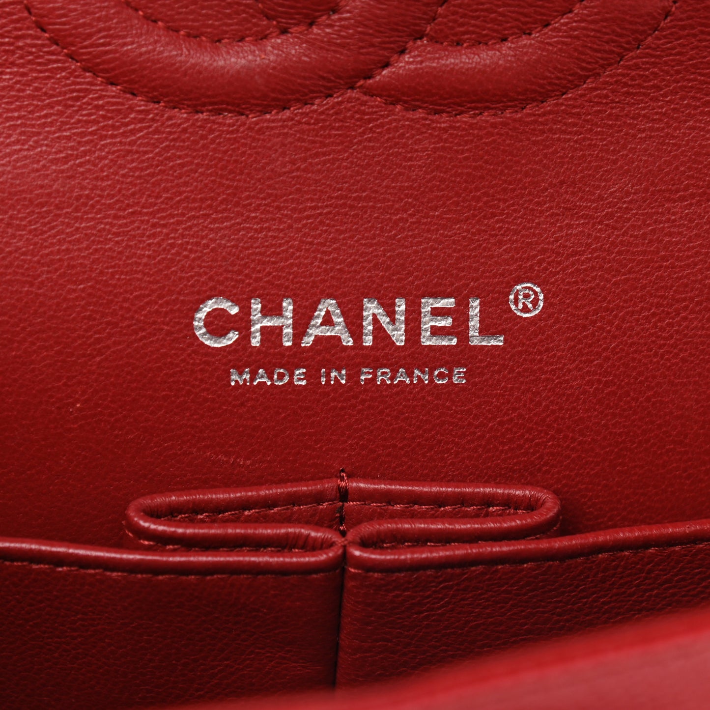Caviar Quilted Medium Double Flap Red