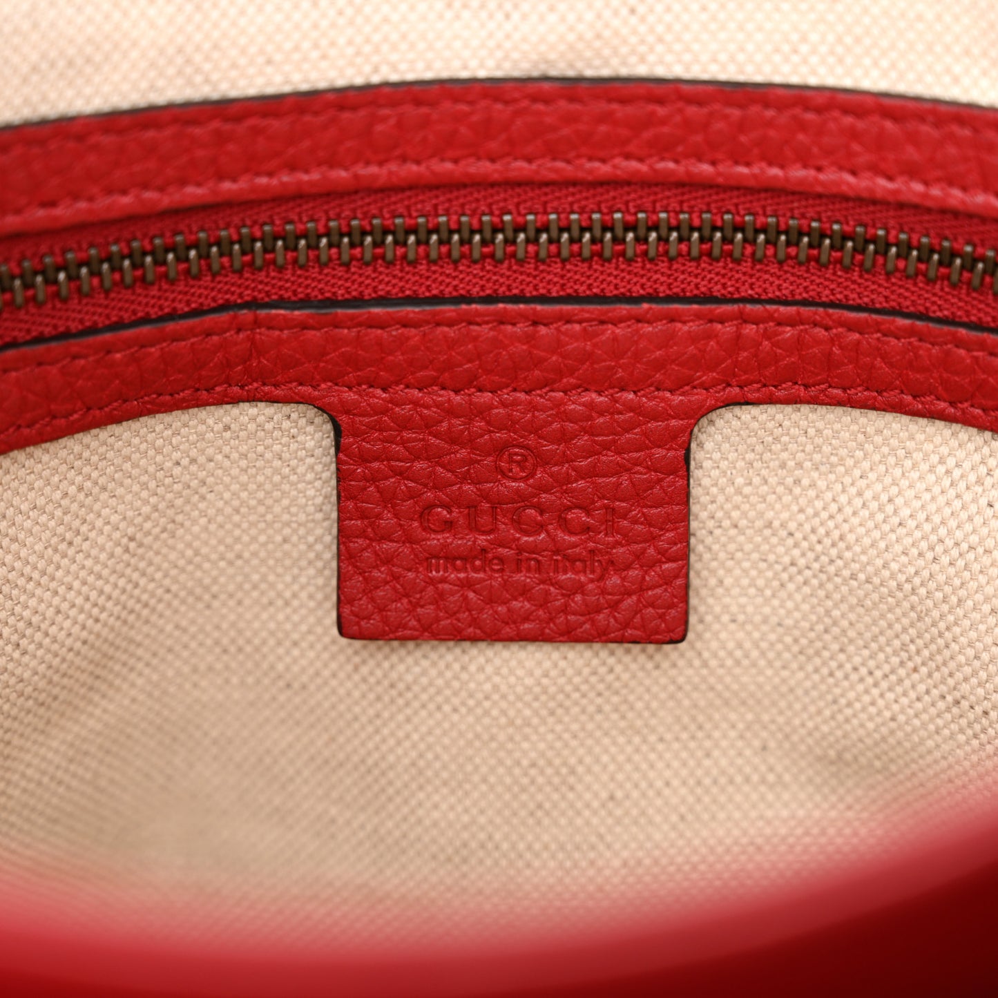 Cellarius Calfskin Feline GG Marmont Flap Shoulder Bag Vulcanic Red