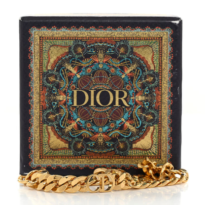 Christian Dior Metal Danseuse Etoile Chain Choker Necklace Gold 6 of 6