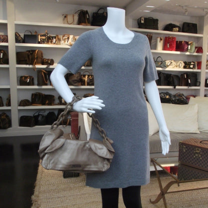 Prada Nappa Ruffle Resin Chainlink Bag Gold 2 of 12