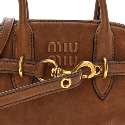 Miu Miu Nappa Aviator Small Aventure Bag Rovere 7 of 9