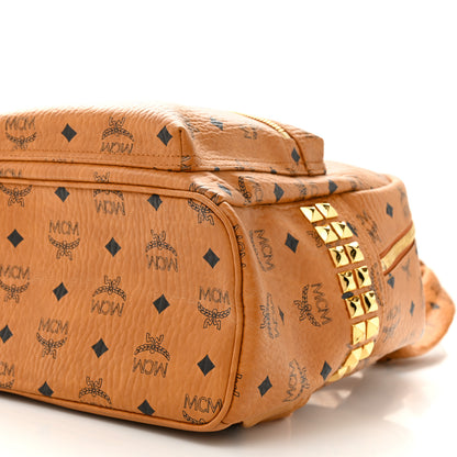 MCM Visetos Side Stud Mini Stark Backpack Cognac 9 of 9