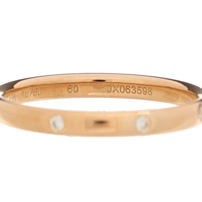 Van Cleef & Arpels 18K Rose Gold Diamond Tendrement Etoiles Wedding Band Ring 60 9 5 of 6