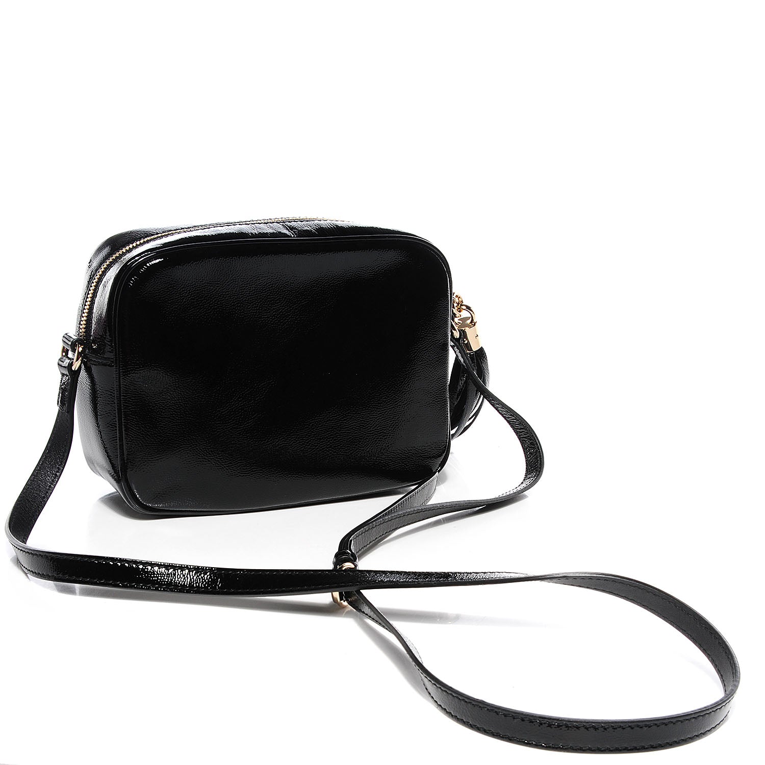 Gucci Soft Patent Small Soho Disco Bag Black 3 of 9