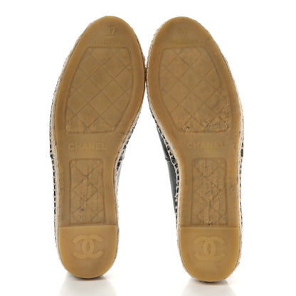 Chanel Lambskin CC Espadrilles 37 Black 5 of 11