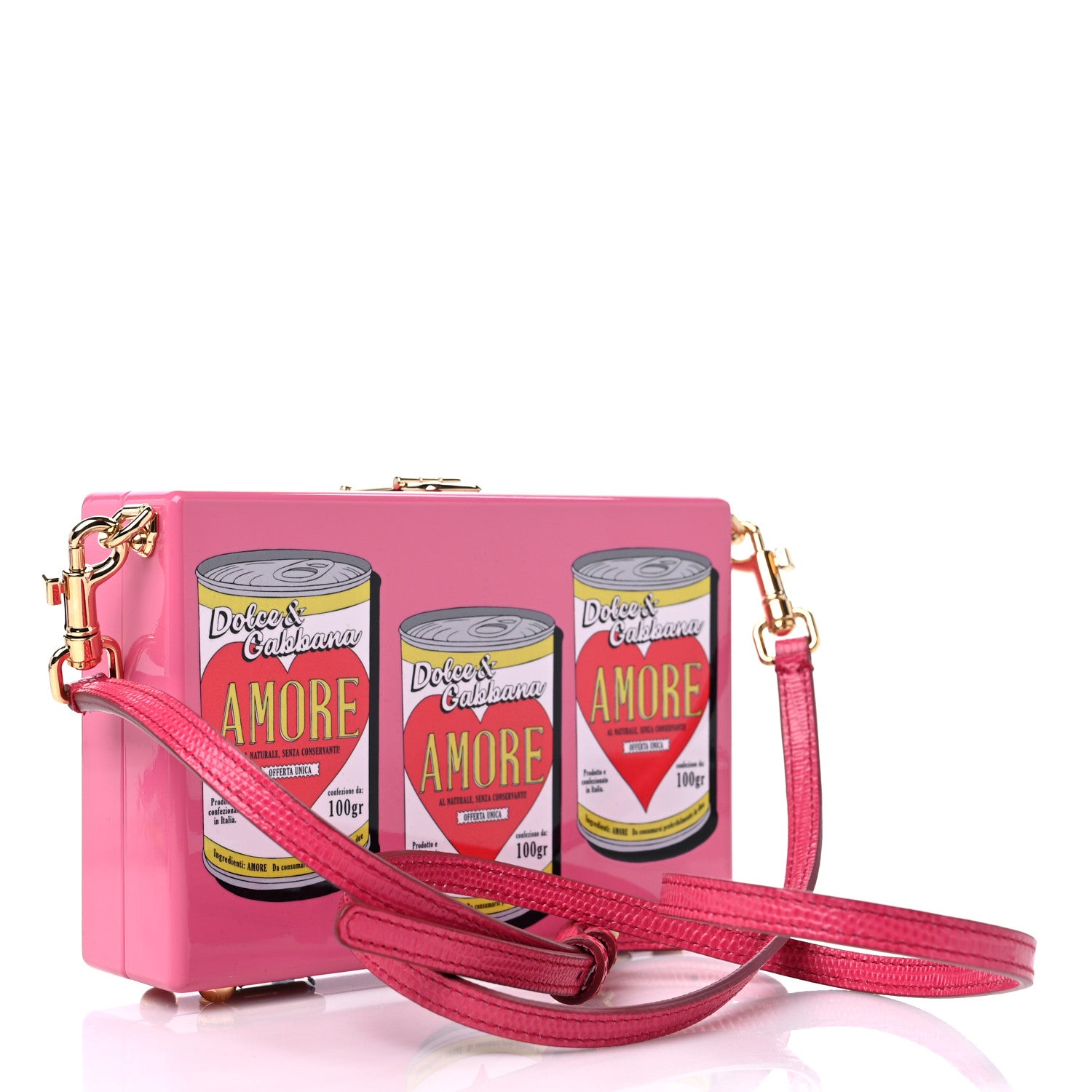 Dolce & Gabbana Acrylic Soup Can Printed Box Crossbody Bag Fucshia 3 of 8