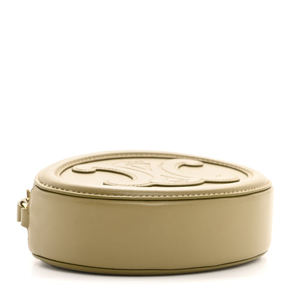 Celine Smooth Calfskin Cuir Small Triomphe Oval Purse Crossbody Olive 4 of 13