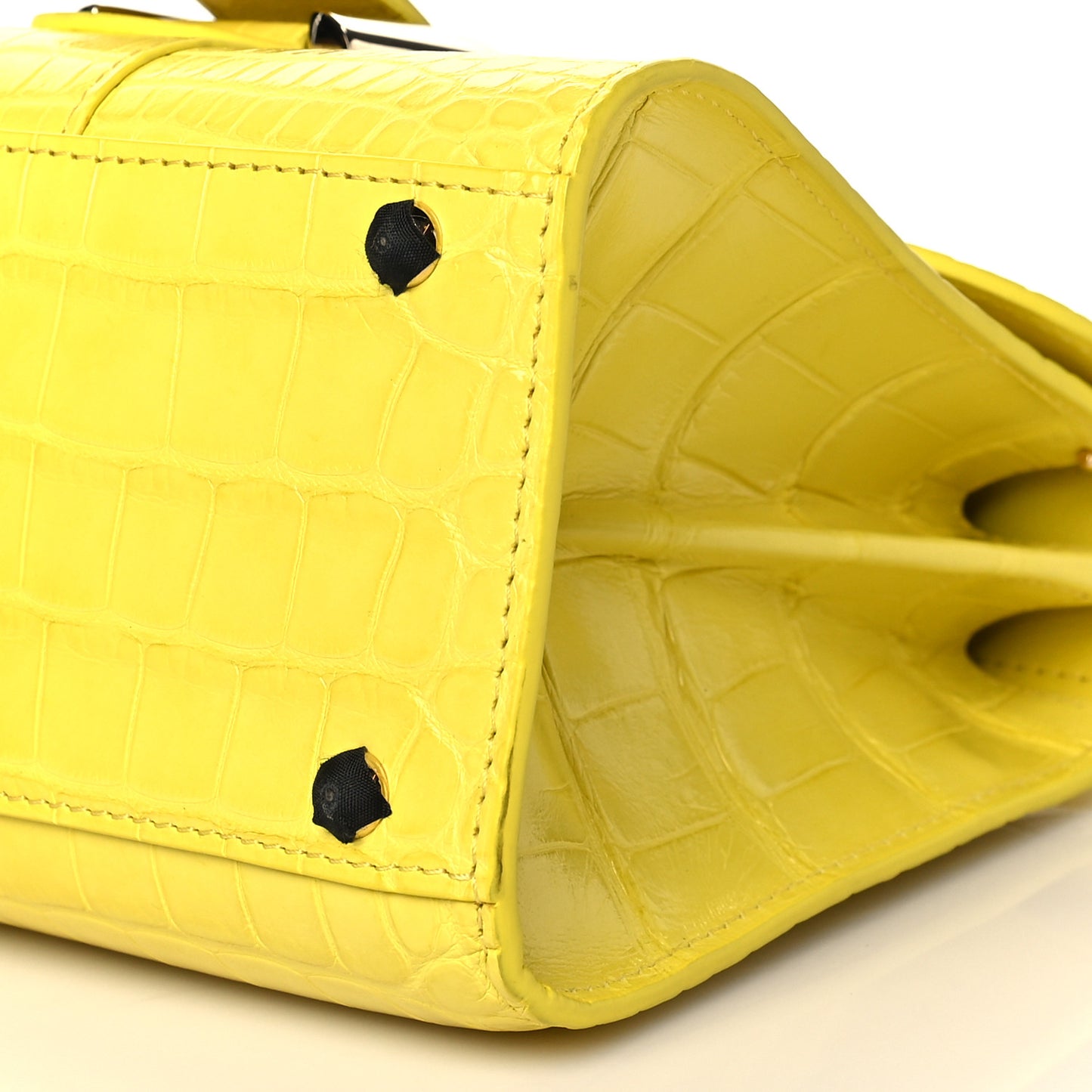 Alligator Mini Brillant Satchel Citron