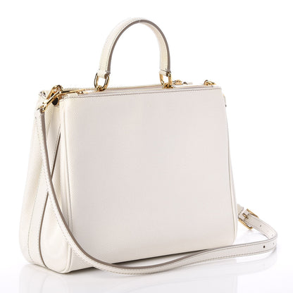 Dolce & Gabbana Dauphine Miss Sicily Double Zip Satchel White 3 of 14