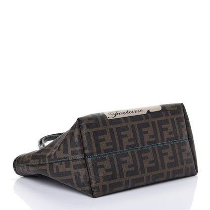 Fendi Zucca Spalmati Patent Fortune Print Mini Roll Tote Tobacco 3 of 4