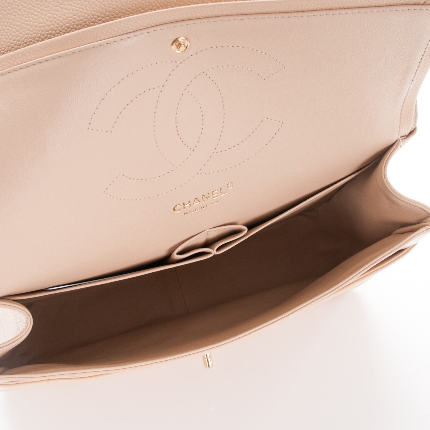 Chanel Caviar Quilted Jumbo Double Flap Beige Clair 6 of 8