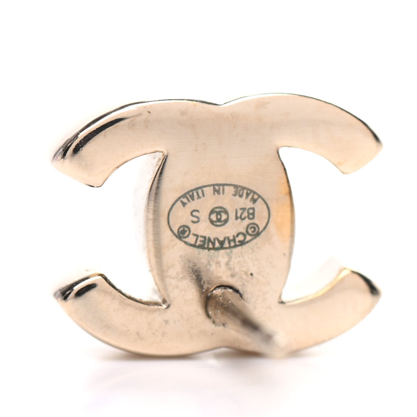 Metal CC Turnlock Earrings Gold