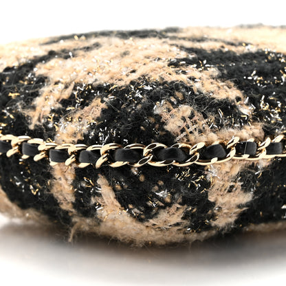 Chanel Tweed Chain Around Phone Holder Beige Black 9 of 10