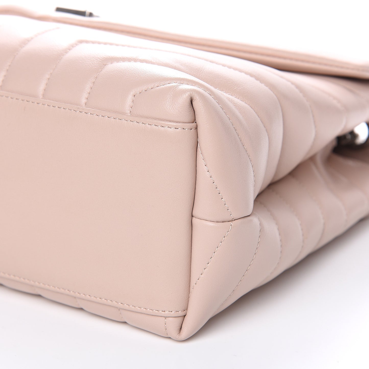 Calfskin Y Quilted Monogram Medium Loulou Chain Satchel Rose Antic