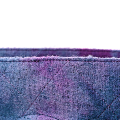 Chanel Wool Tweed CC Tote Purple Black Blue 10 of 11