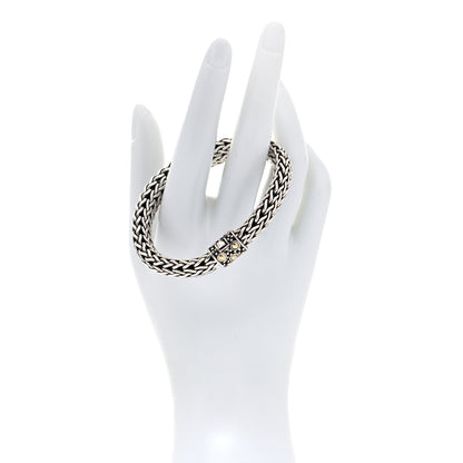 John Hardy Sterling Silver 18K Yellow Gold Medium Jaisalmer Dot Oval Chain Bracelet 2 of 7