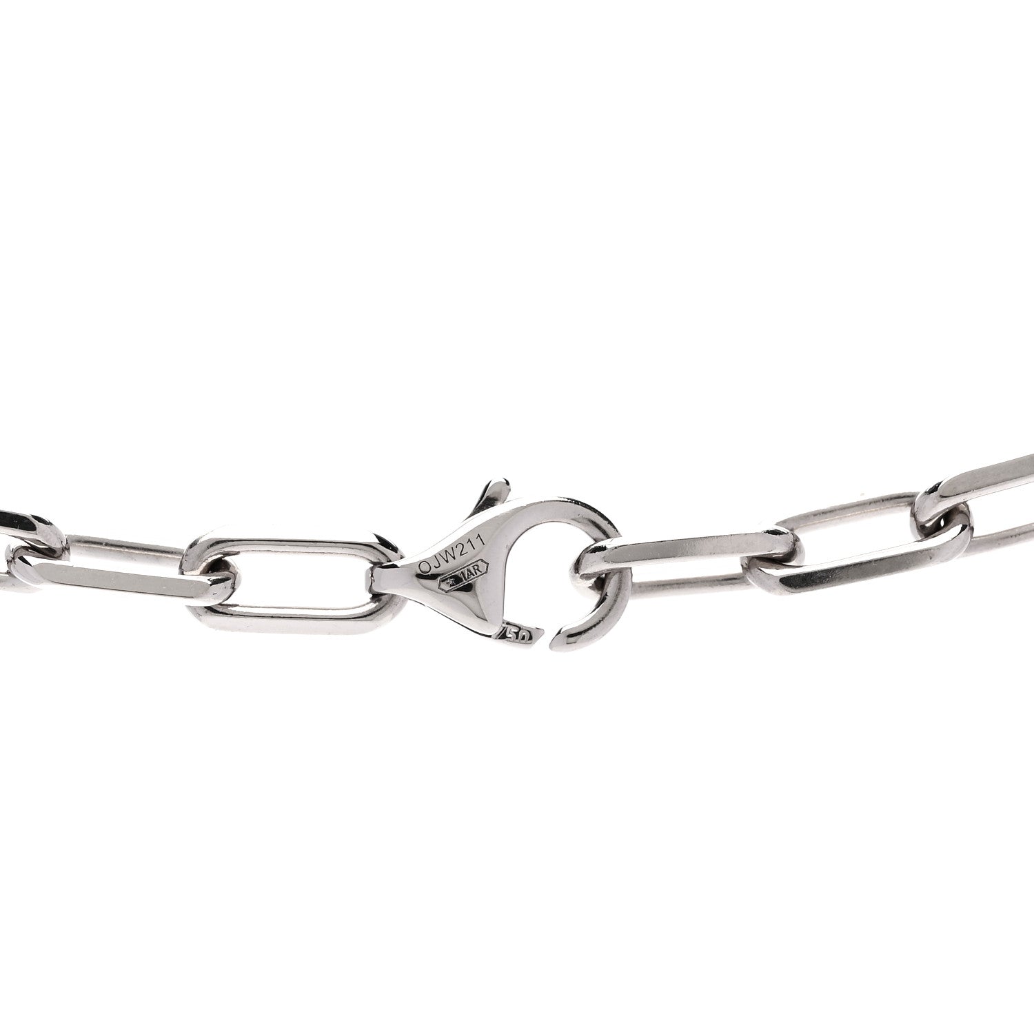 Cartier 18K White Gold Santos De Cartier Link Necklace 4 of 5