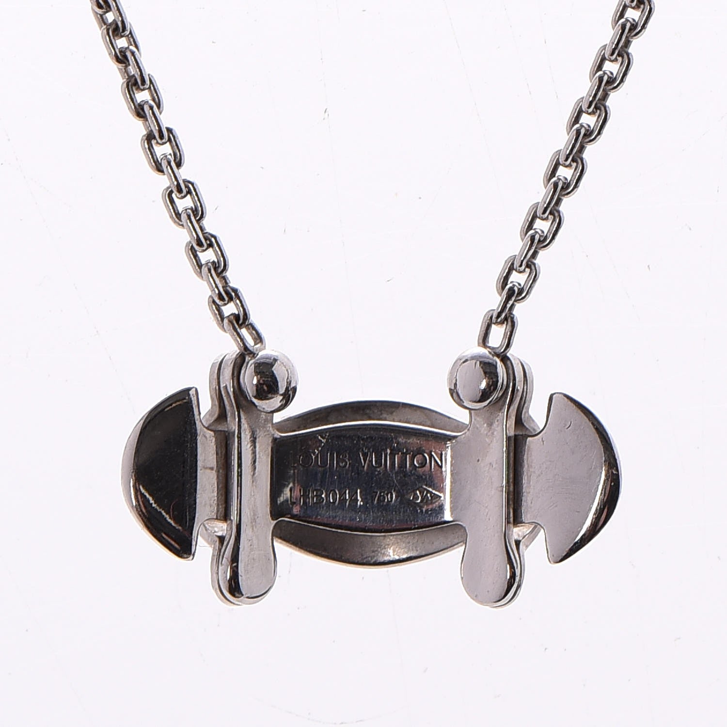 Louis Vuitton 18K White Gold Stand By Me Necklace 5 of 6