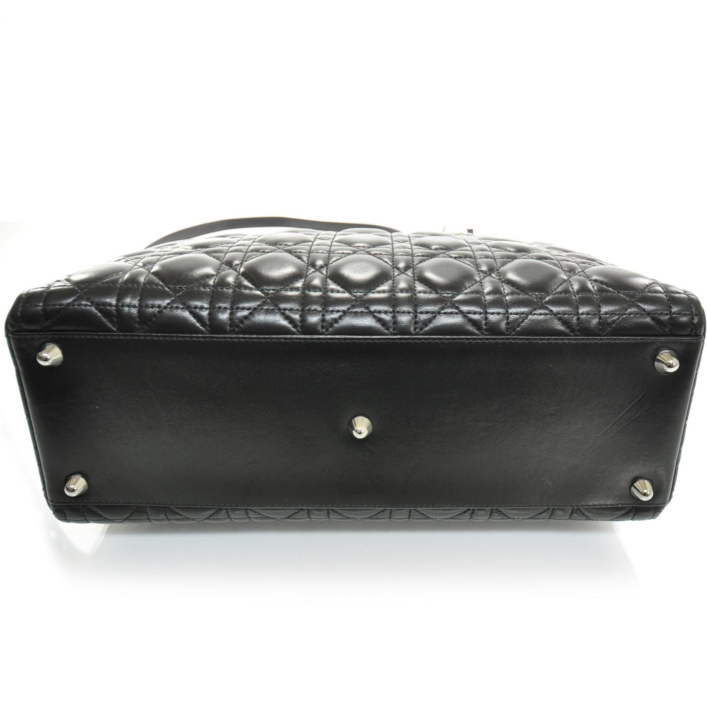 Lambskin Cannage Large Lady Dior Black