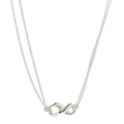 Tiffany Sterling Silver Figure 8 Pendant Necklace 1 of 5