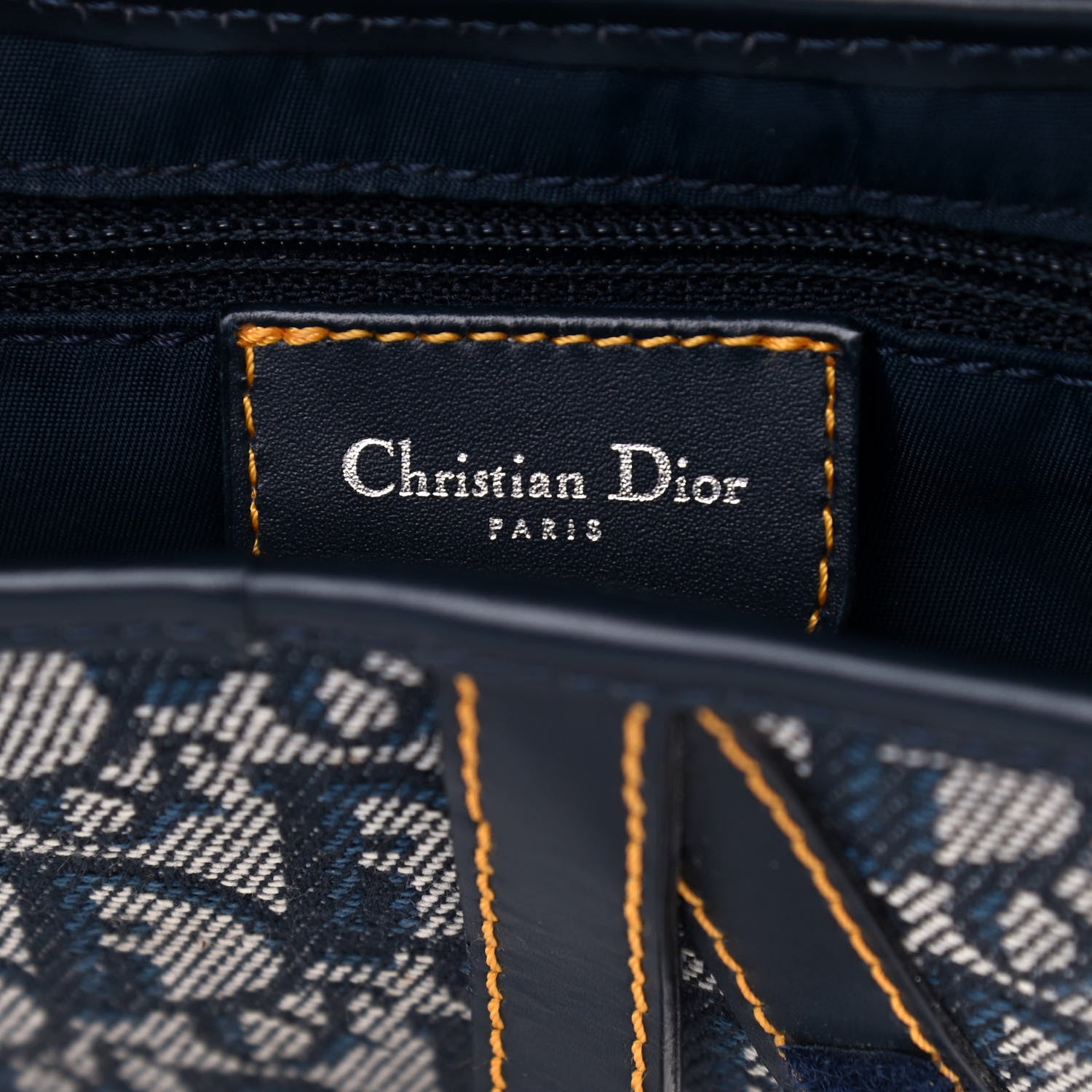 Christian Dior Monogram Saddle Bag Blue 6 of 9