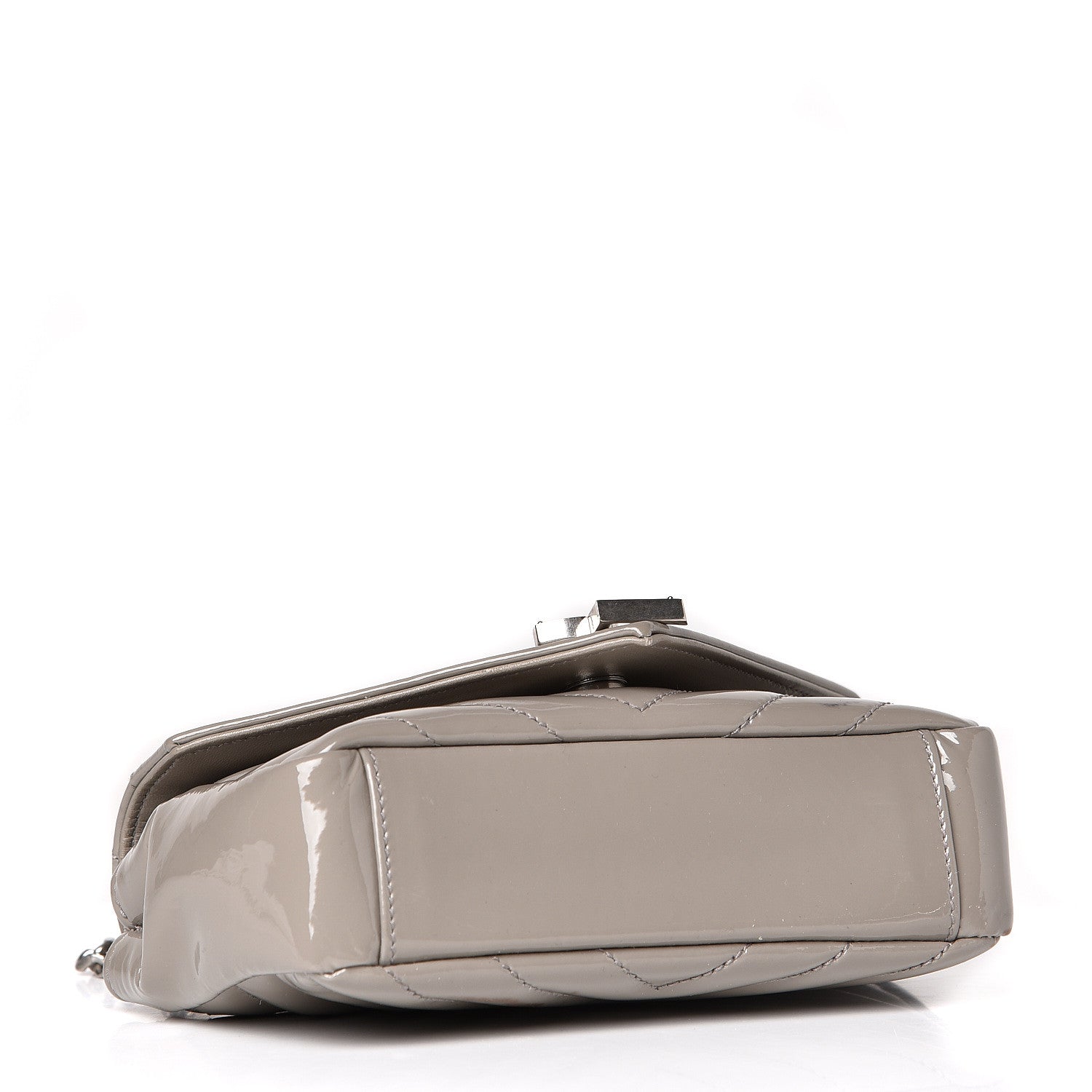 Saint Laurent Patent Chevron Classic Monogram Baby Chain Bag 4 of 14