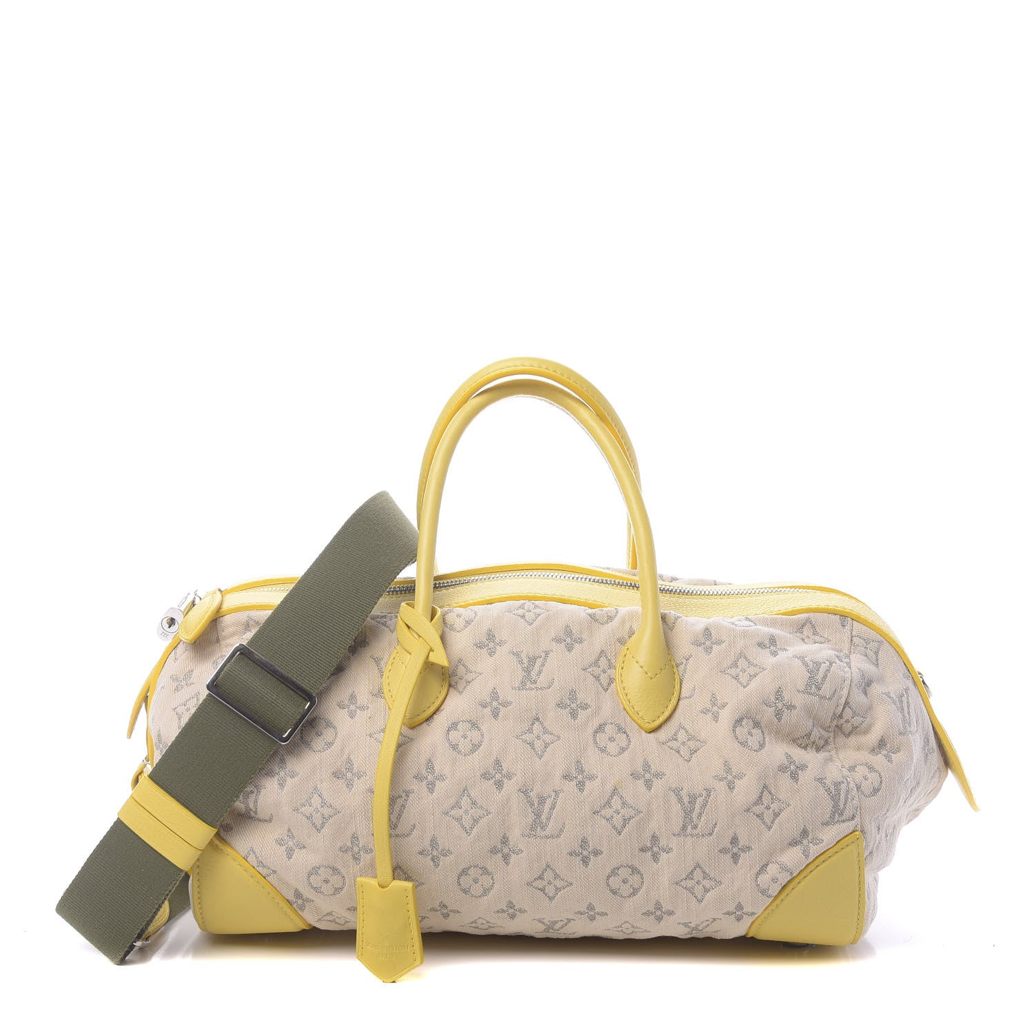 Louis Vuitton Monogram Denim Speedy Round Yellow 1 of 12