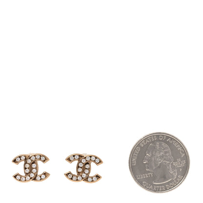 Chanel Crystal CC Earrings Gold 2 of 3