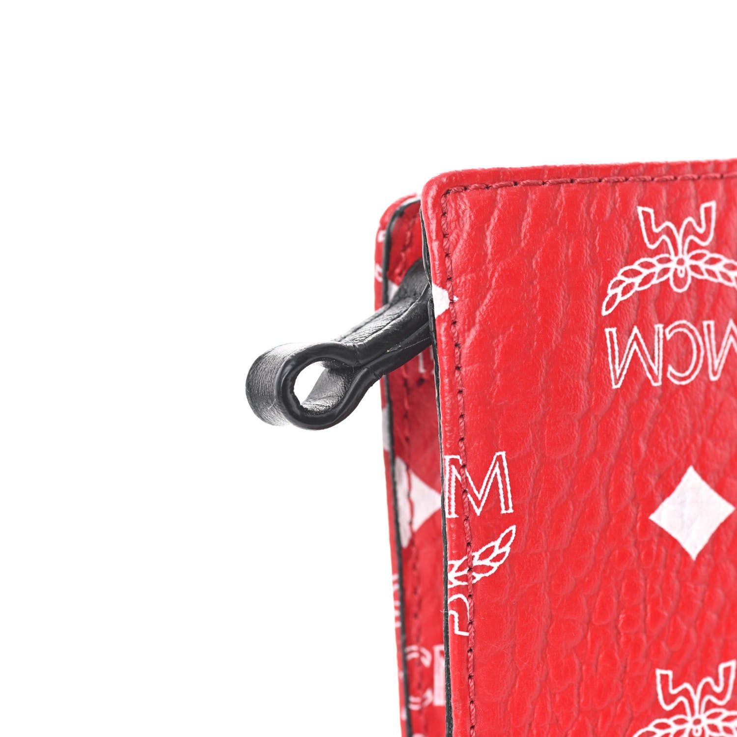 MCM Visetos Medium Zip Pouch Red 10 of 10